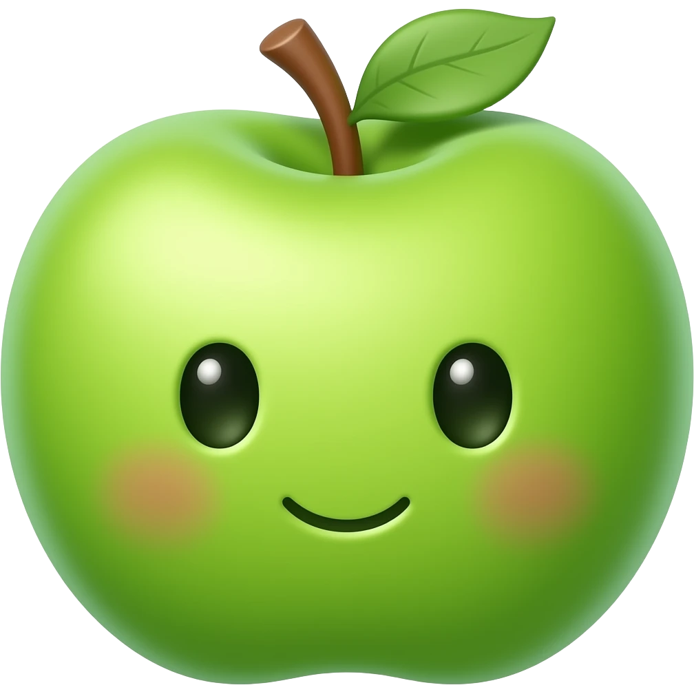 Kawaii marang verde emoji