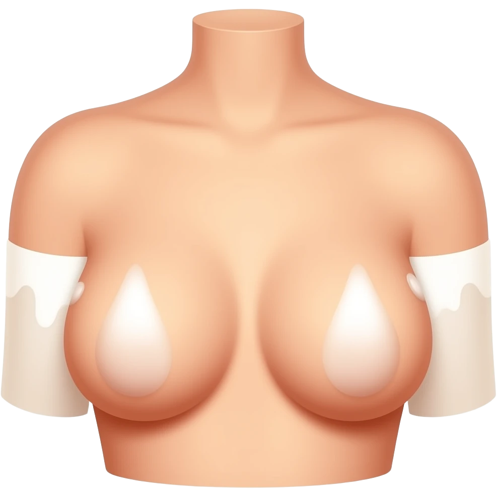 Female breast covered in cum emoji