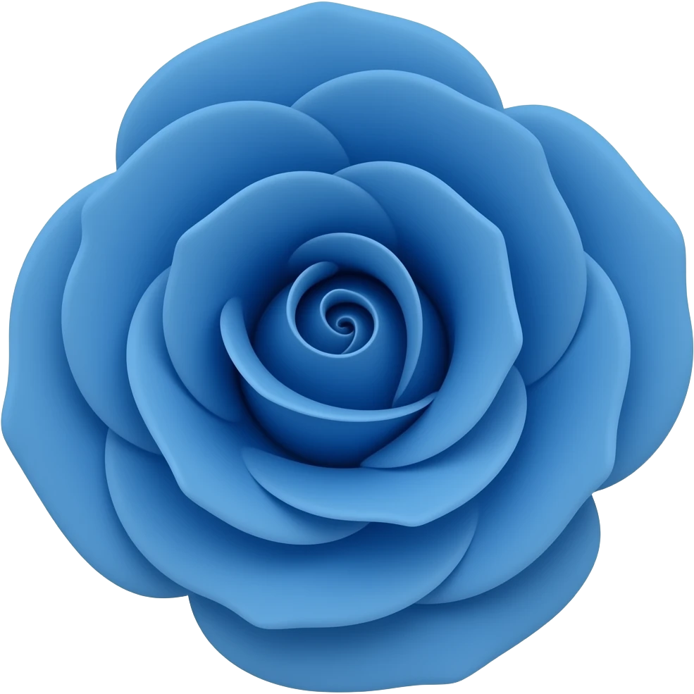 Blue rose emoji