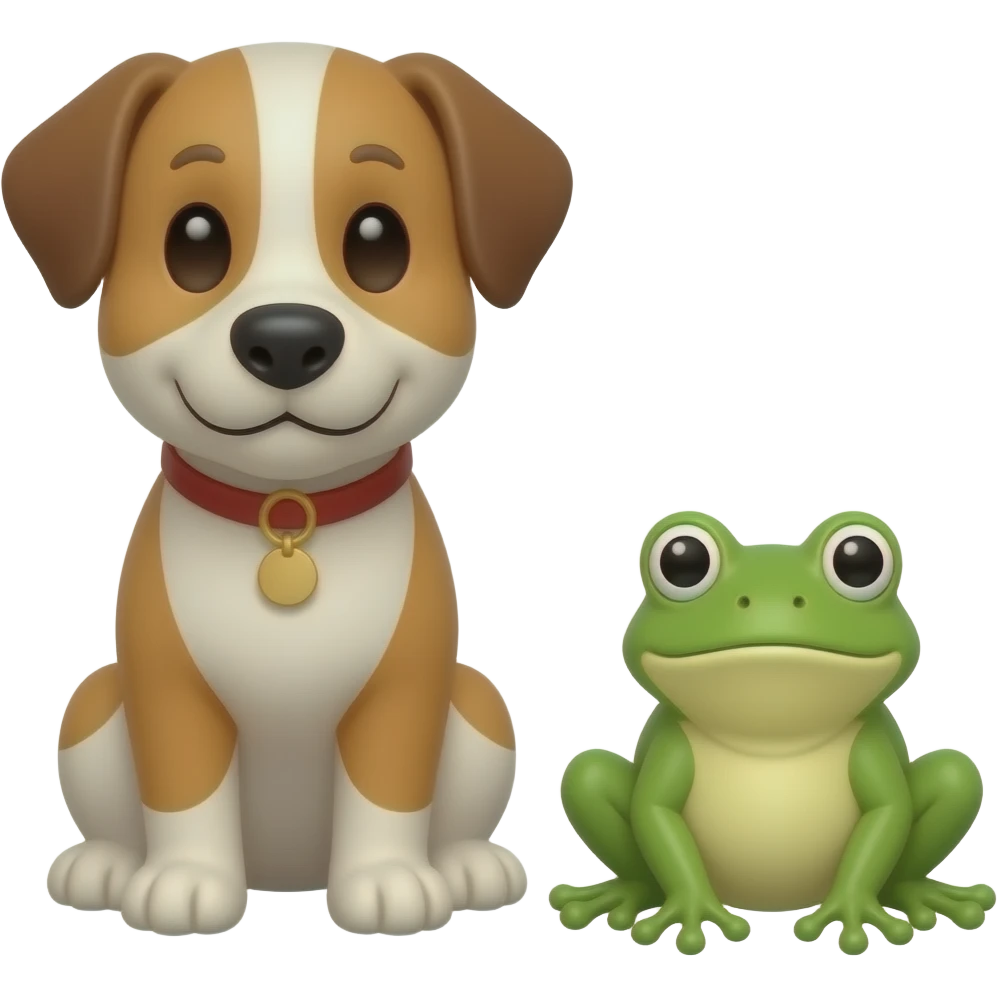 Dog + frog emoji
