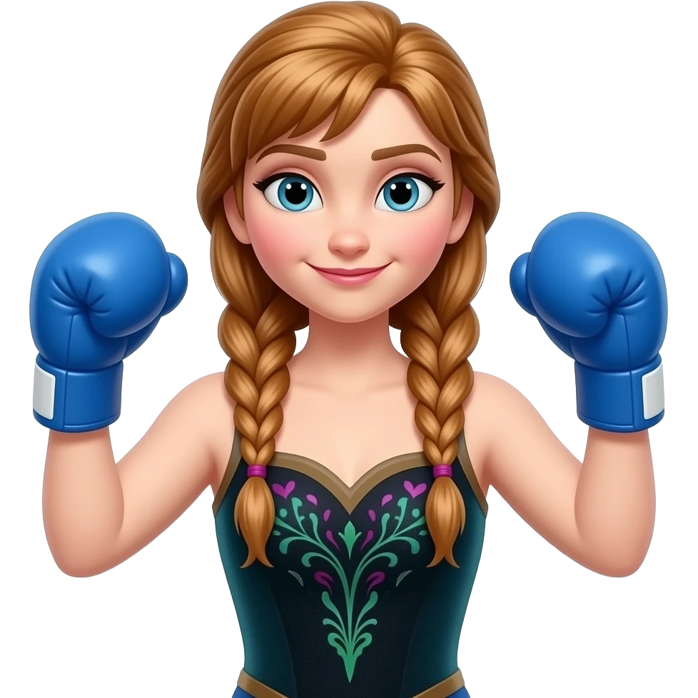 Anna (frozen) topless boxing emoji