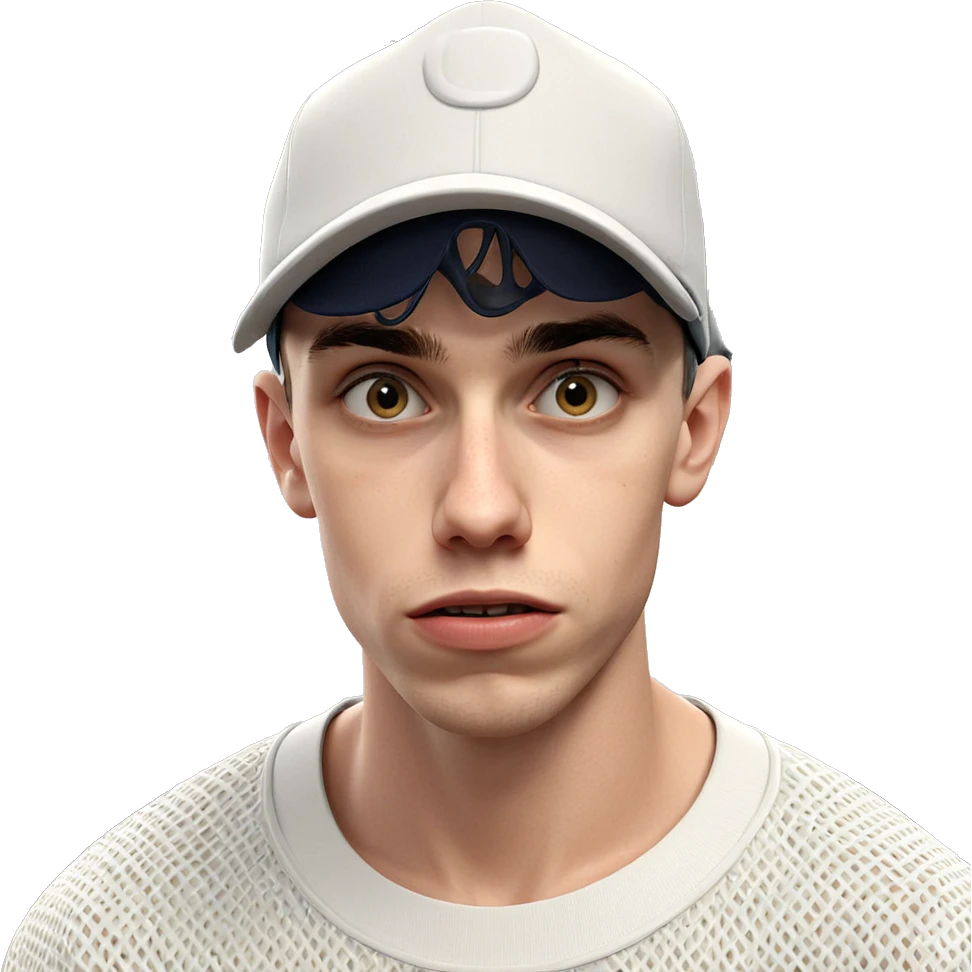 boy in baseball cap portrait emoji