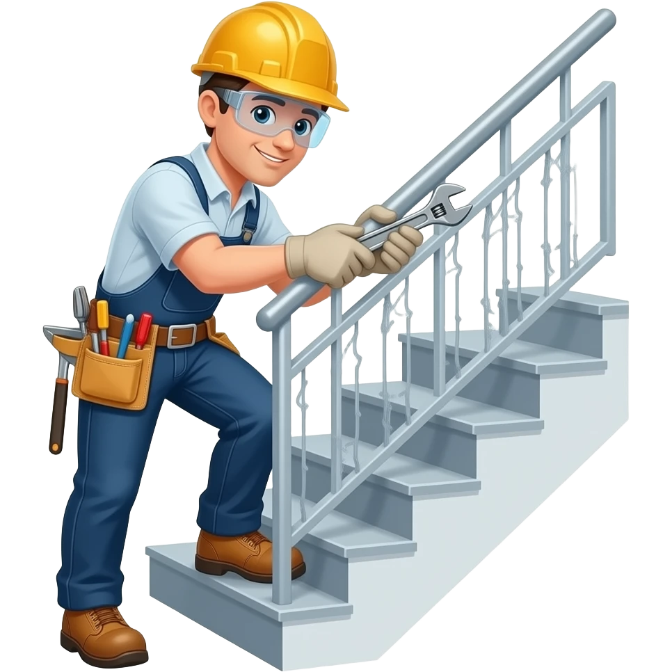 electrician working on stair emoji