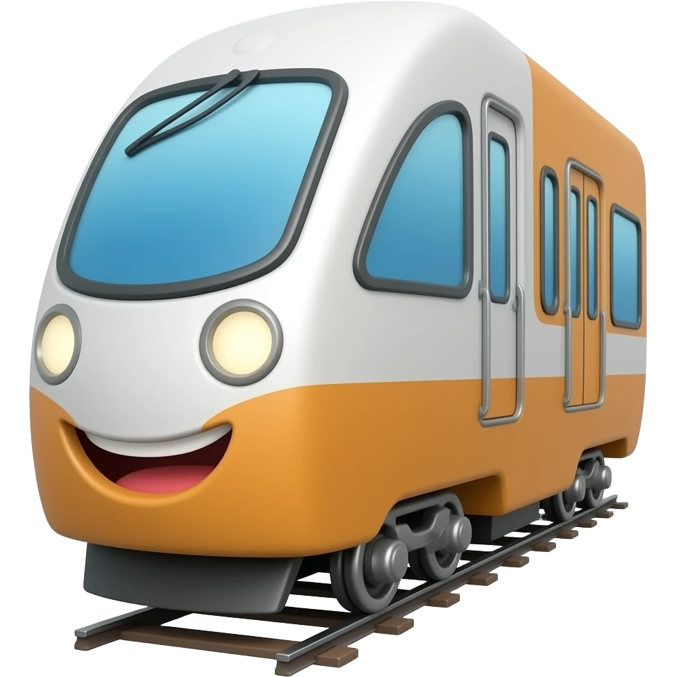 Cartoon 3d train emoji