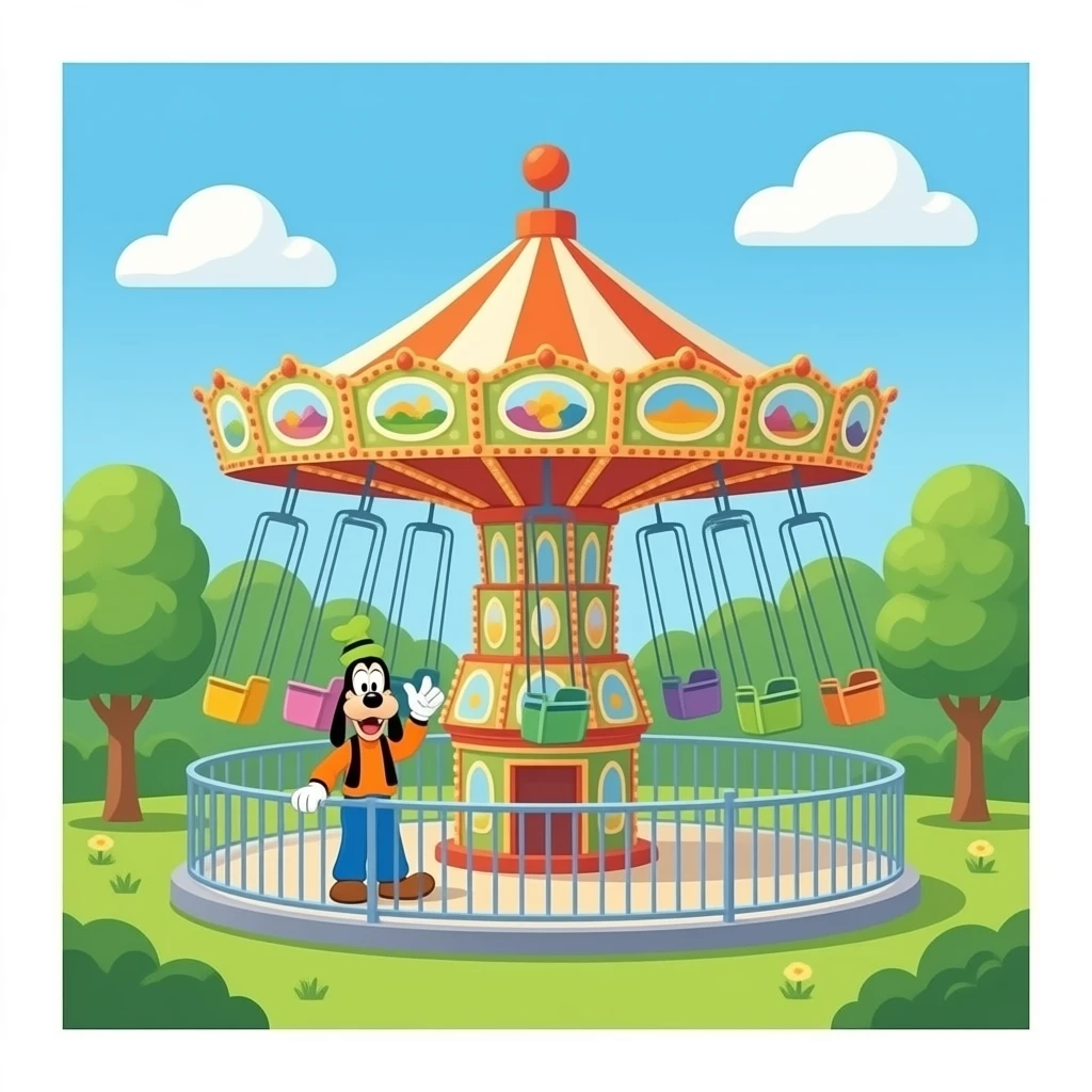 Coin Operated Goofy (Disney) kiddie ride emoji