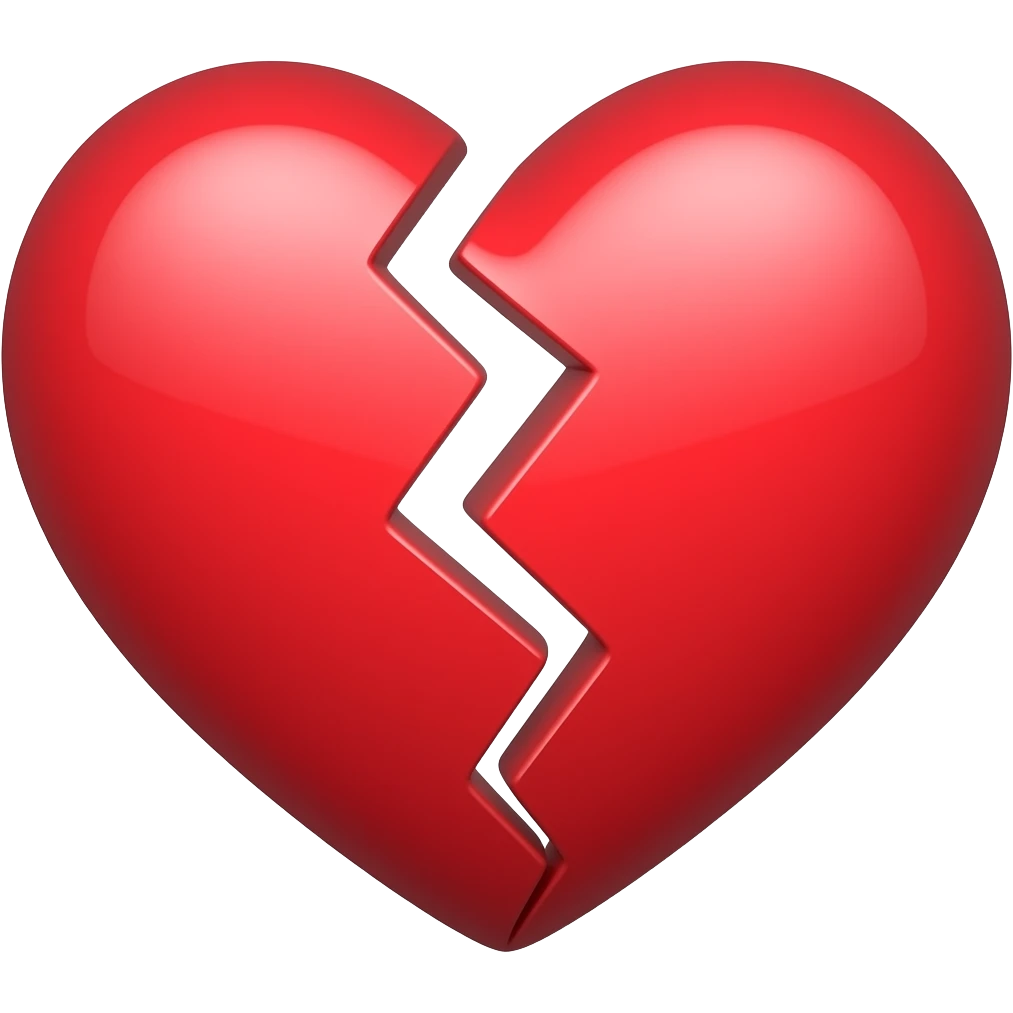 Broken heart emoji