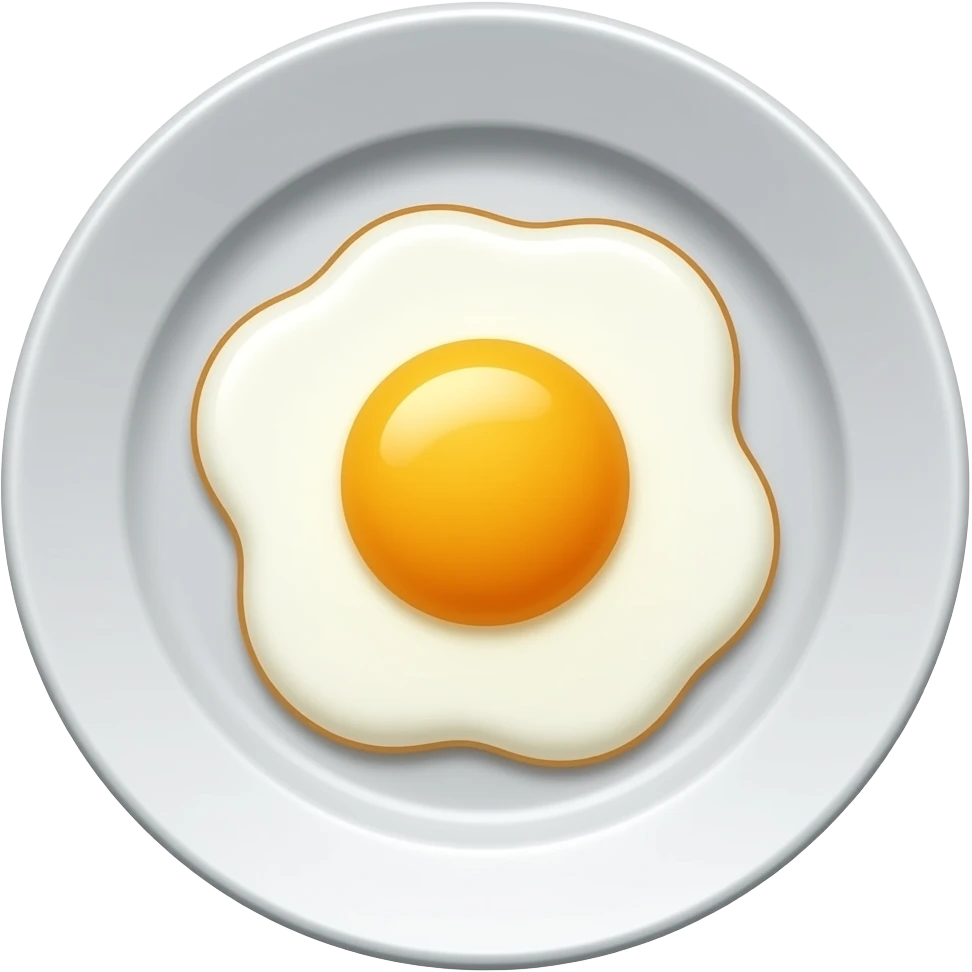 sunny side up egg breakfast plate emoji