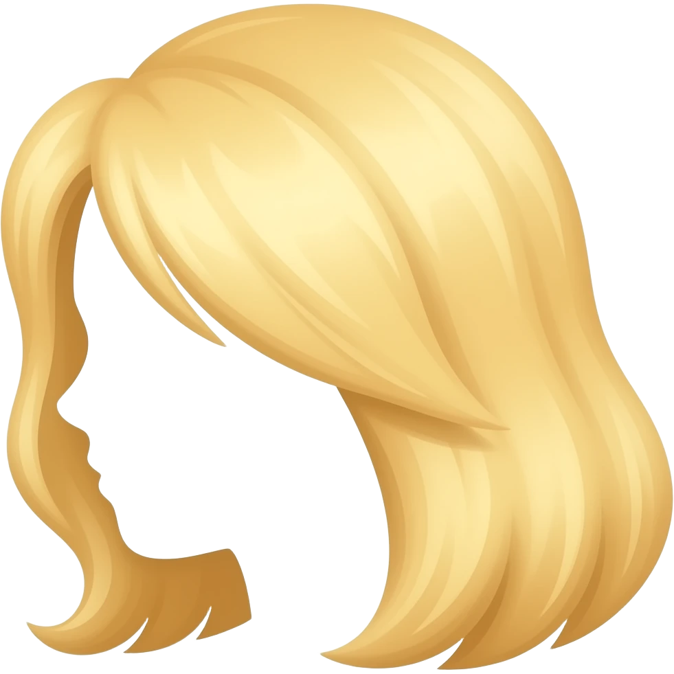 Blonde hair line no people emoji