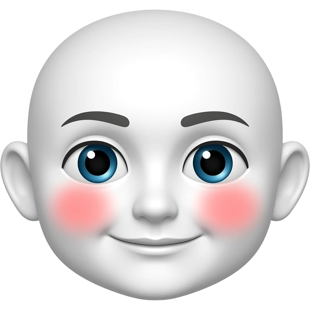 흰색 얼굴의 붉은색 홍조 이모지 emoji