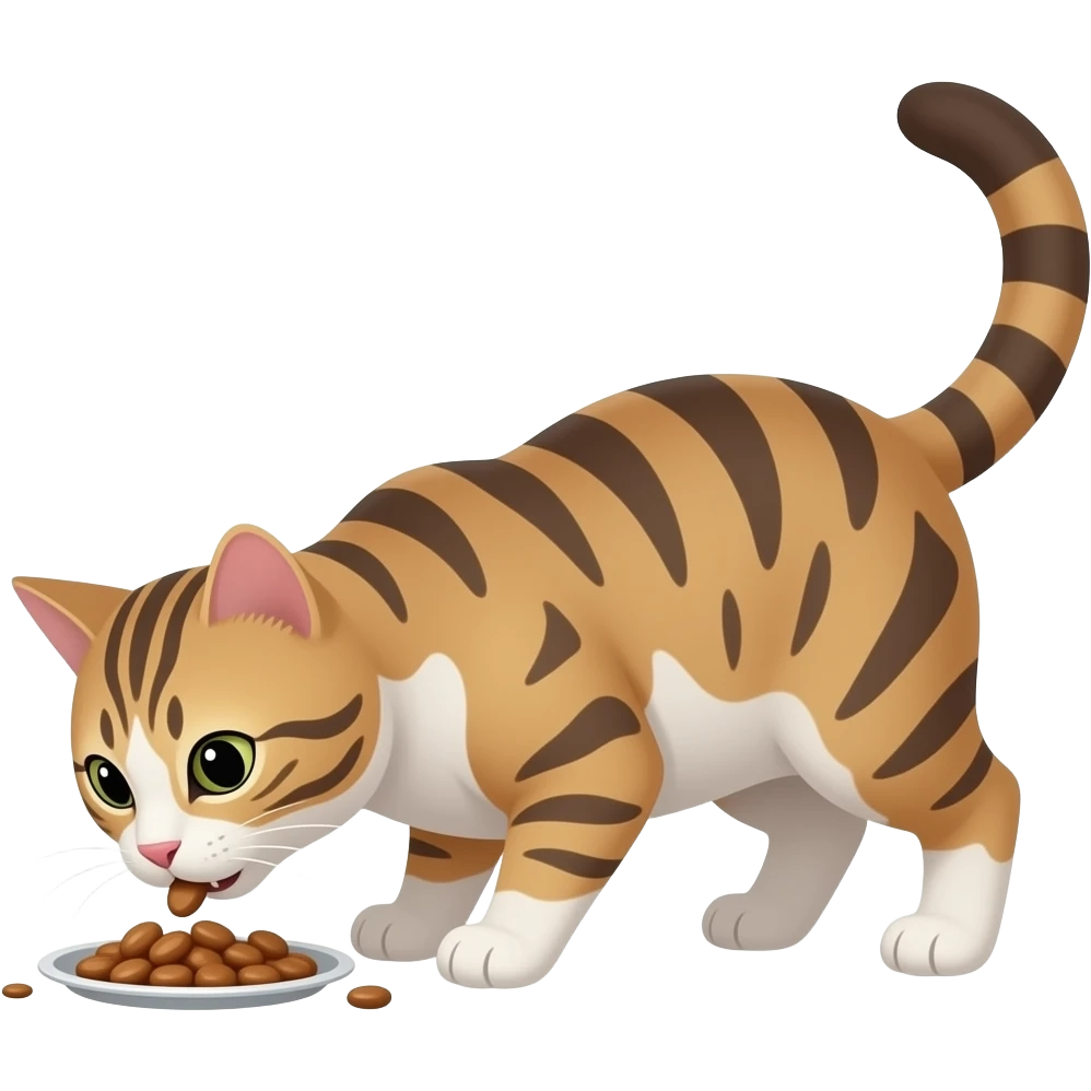 Chat qui mange emoji