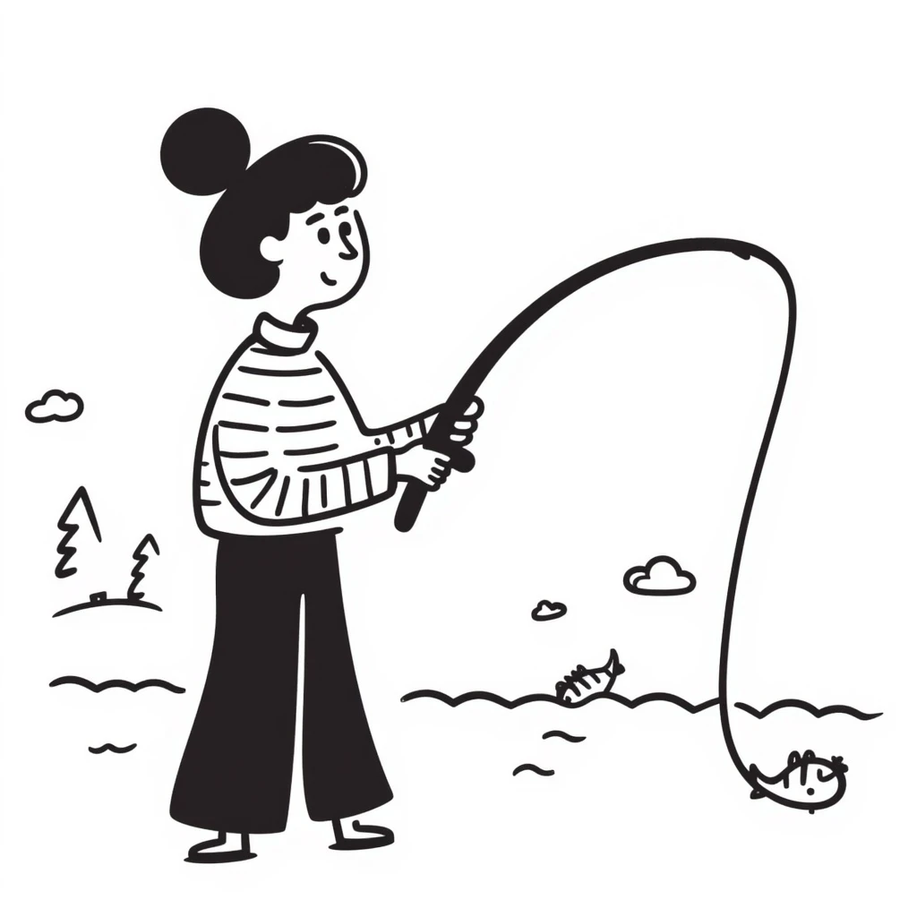 a fishing scene emoji