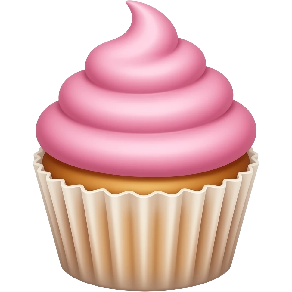 Cupcake with pink icing emoji