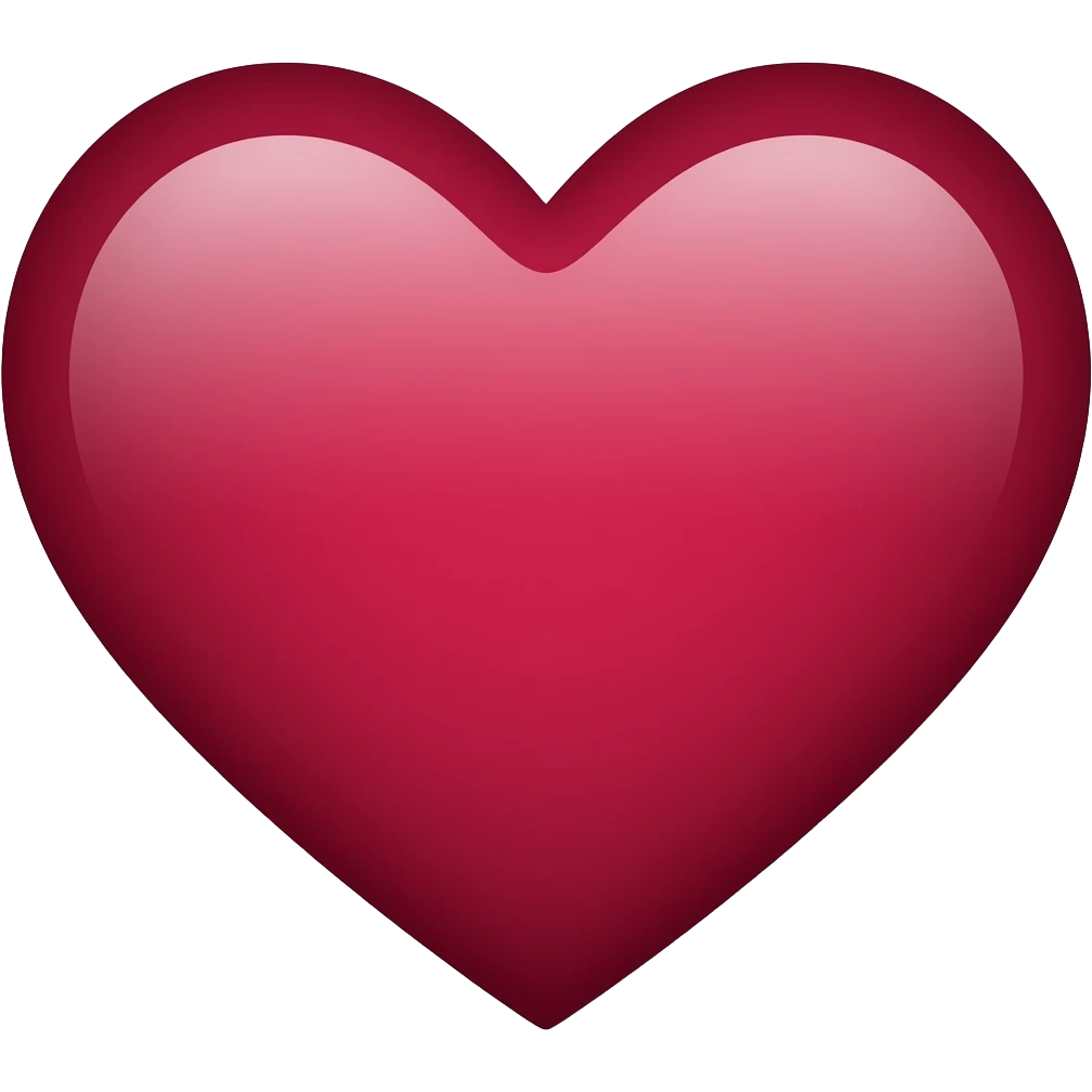 Burgundy heart emoji