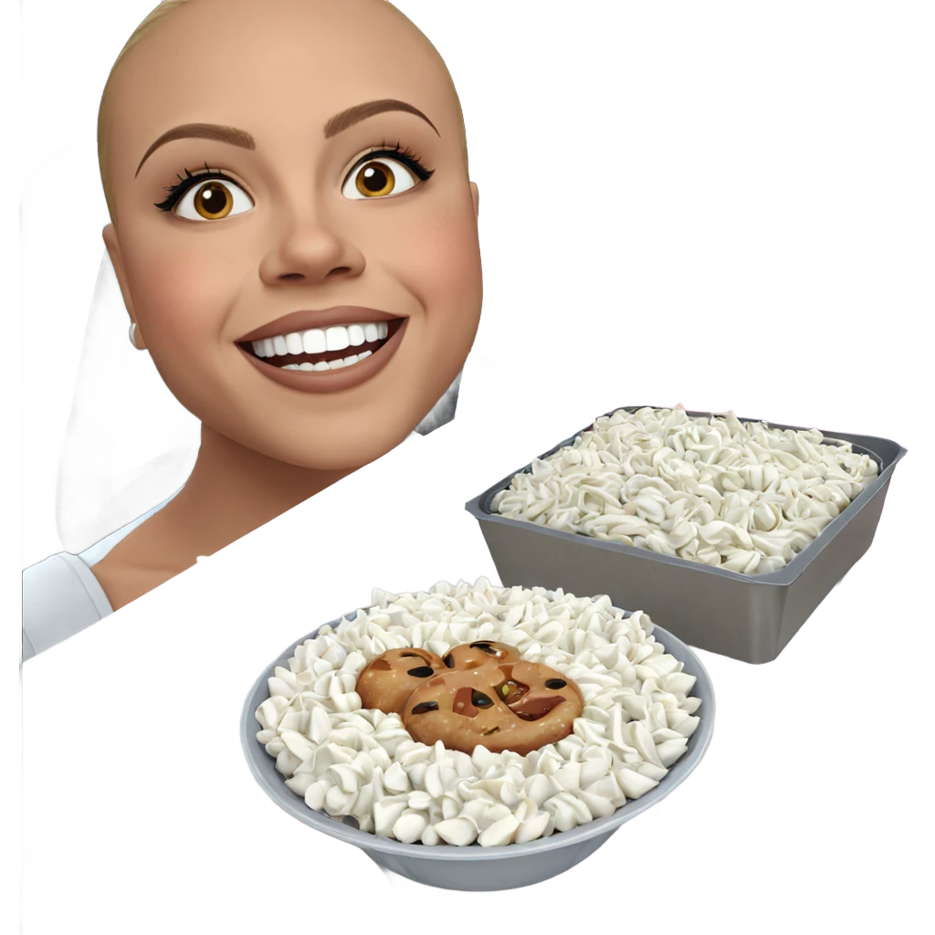 happy girl enjoying her food emoji