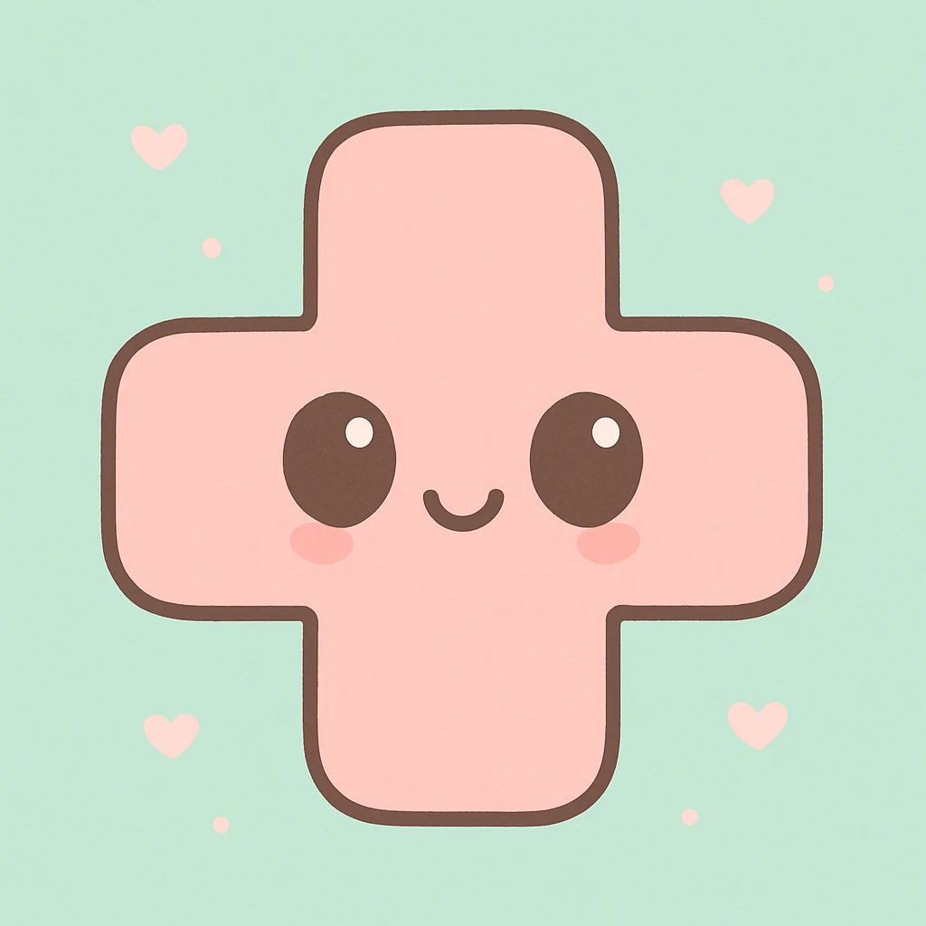 health symbol, kawaii style emoji