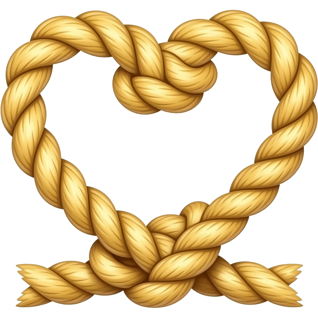 Heart rope knot emoji