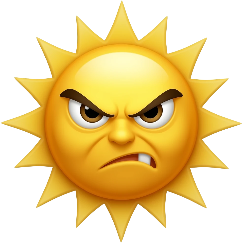 je veux des emoji soleil qui est en collere emoji