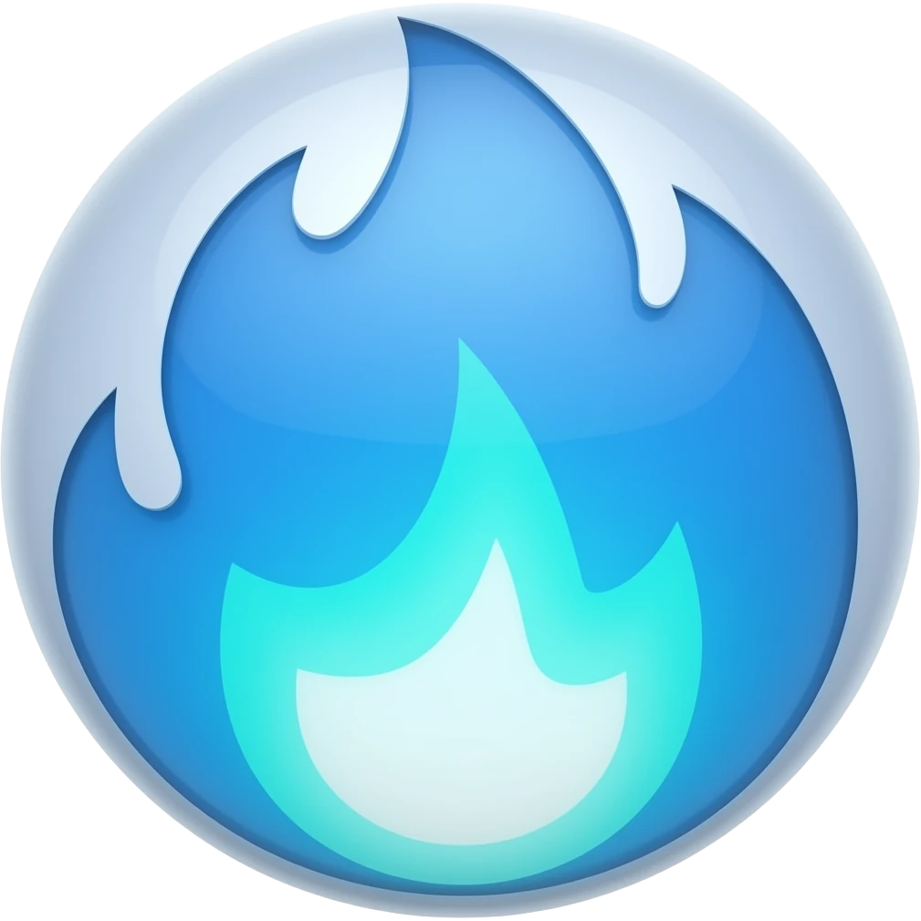 blue fireball emoji