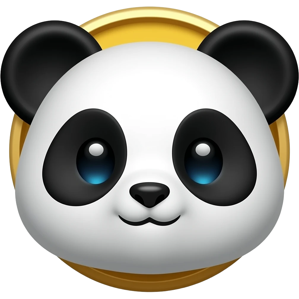 Simple, panda theme loyalty badges emoji