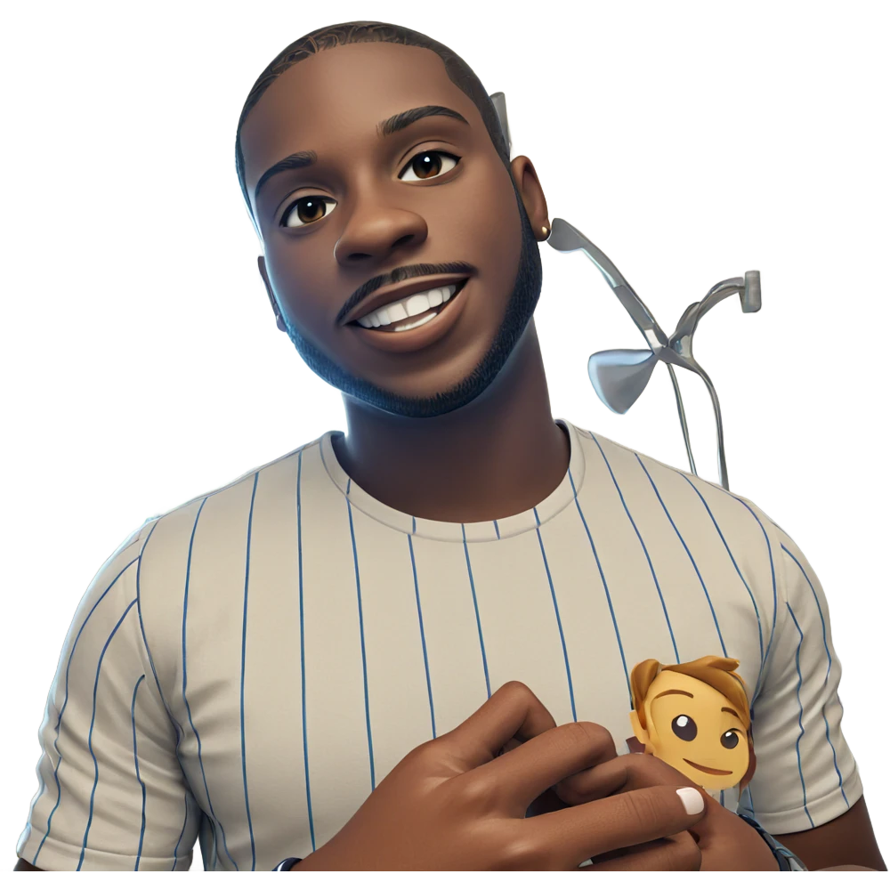 smiling boy in striped shirt emoji