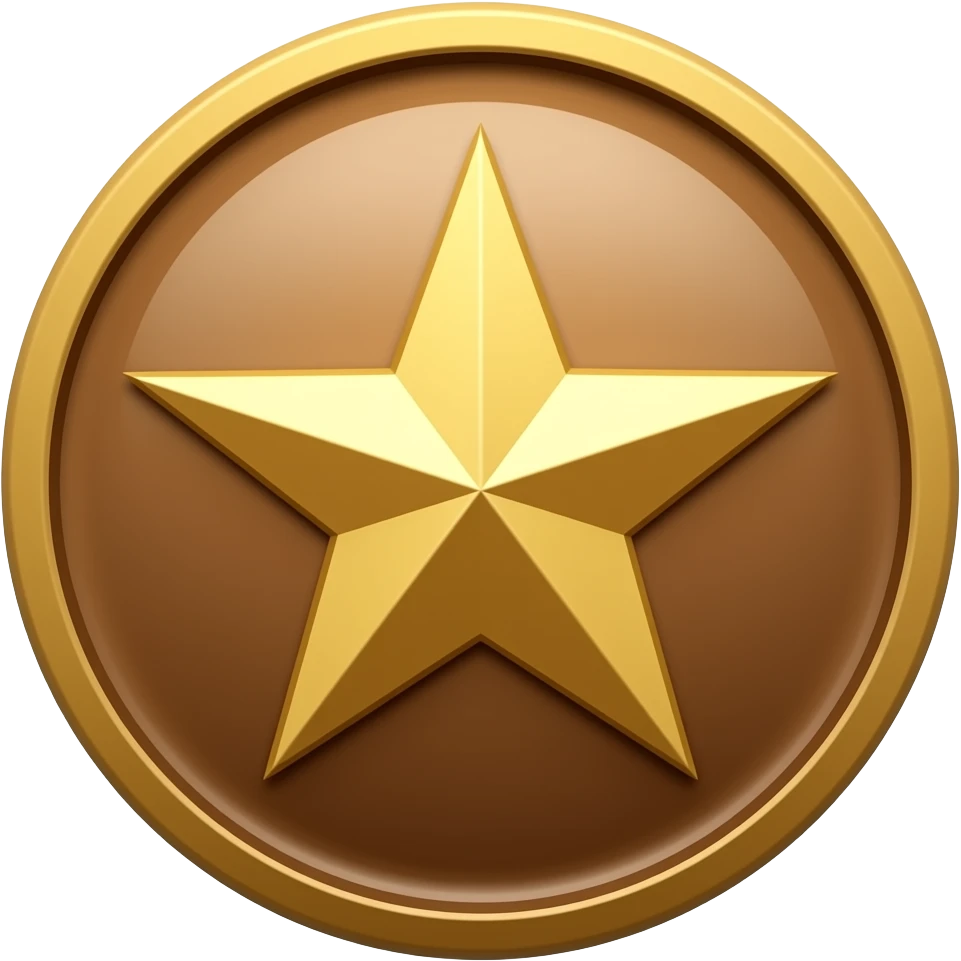 Бронзовая наградная монета без звезды emoji