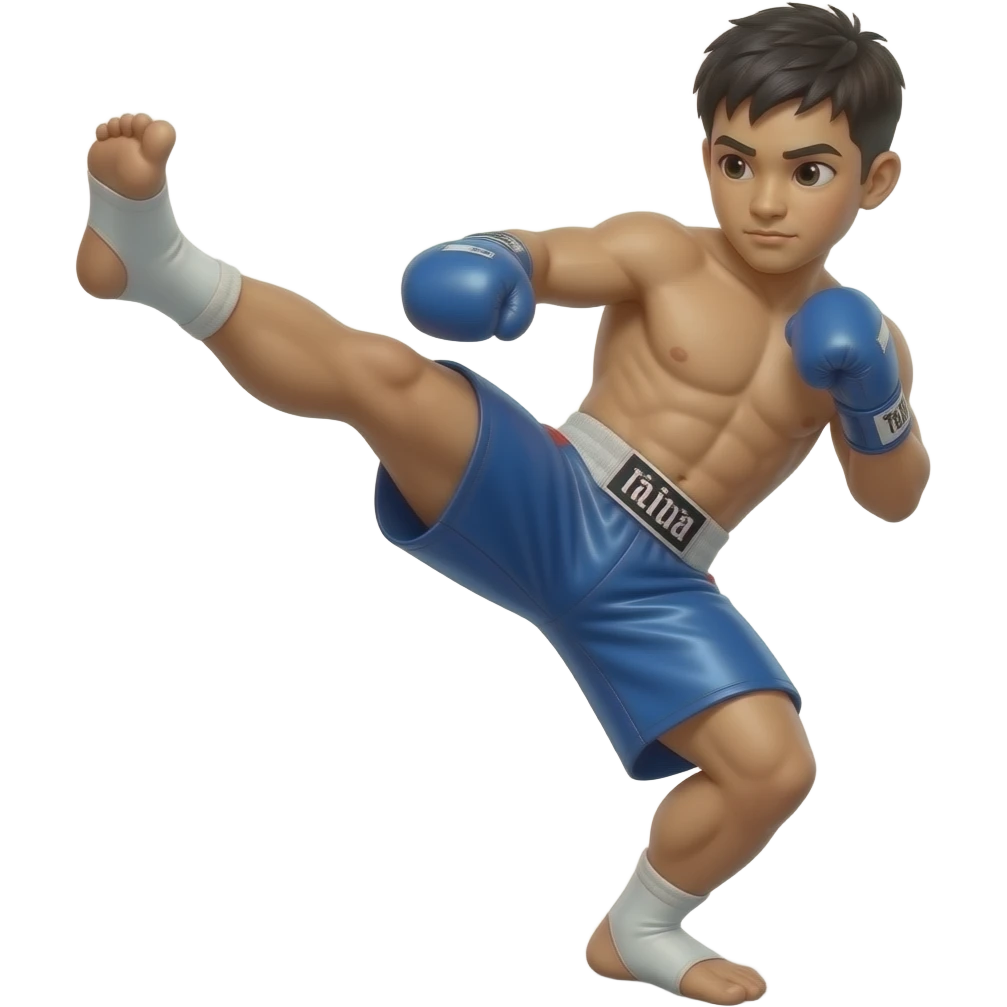 Thai boxer front kick emoji
