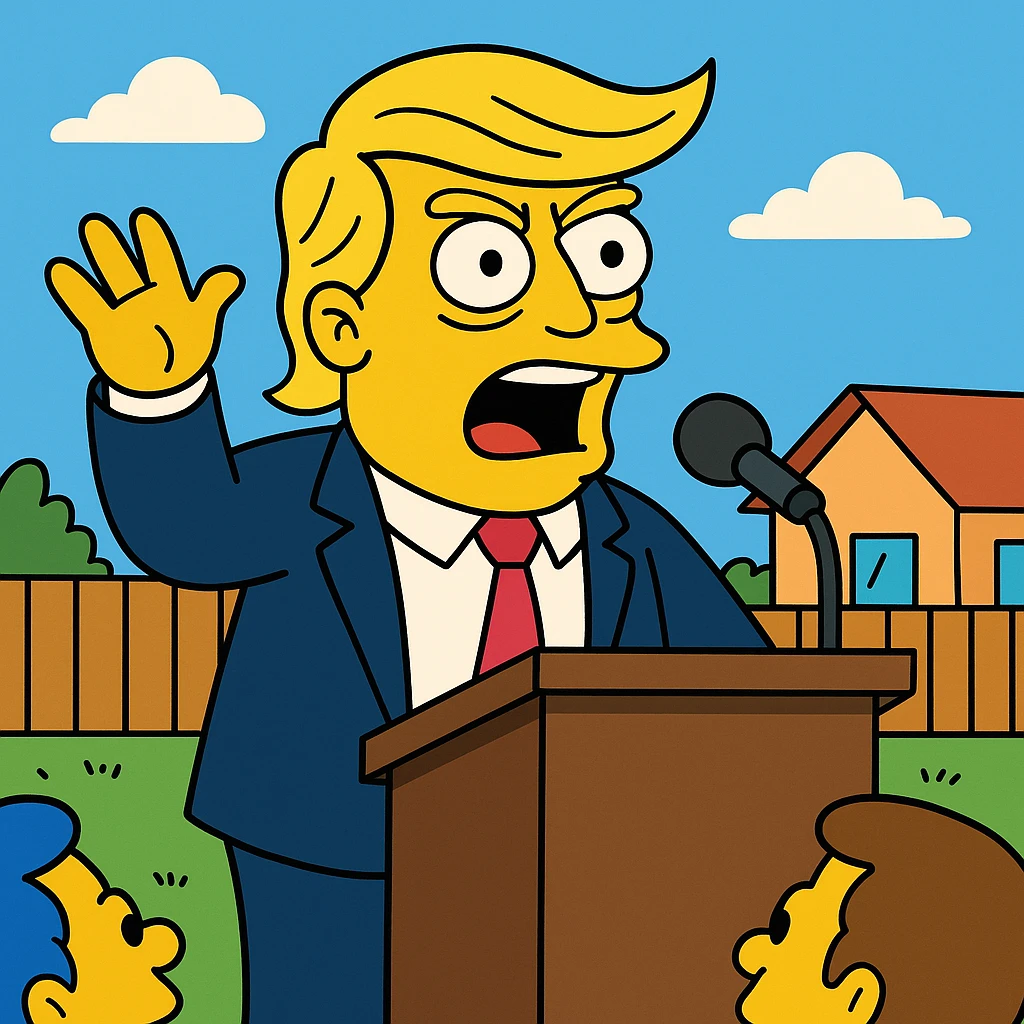 Donald Trump speaking at a rally emoji