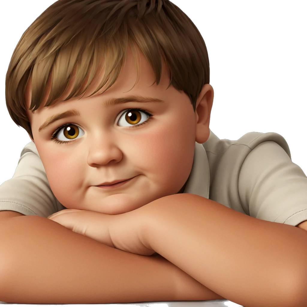 brown haired boy gazing forward emoji