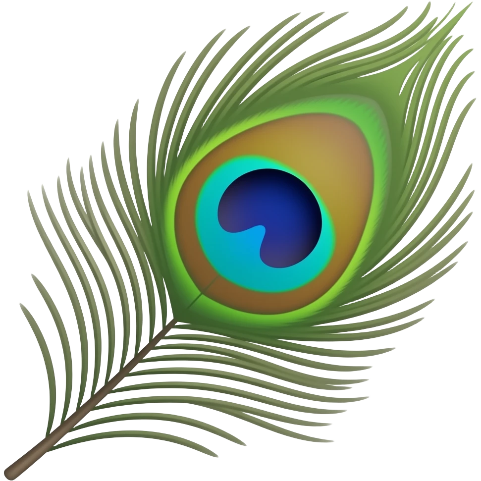 Peacock feather emoji