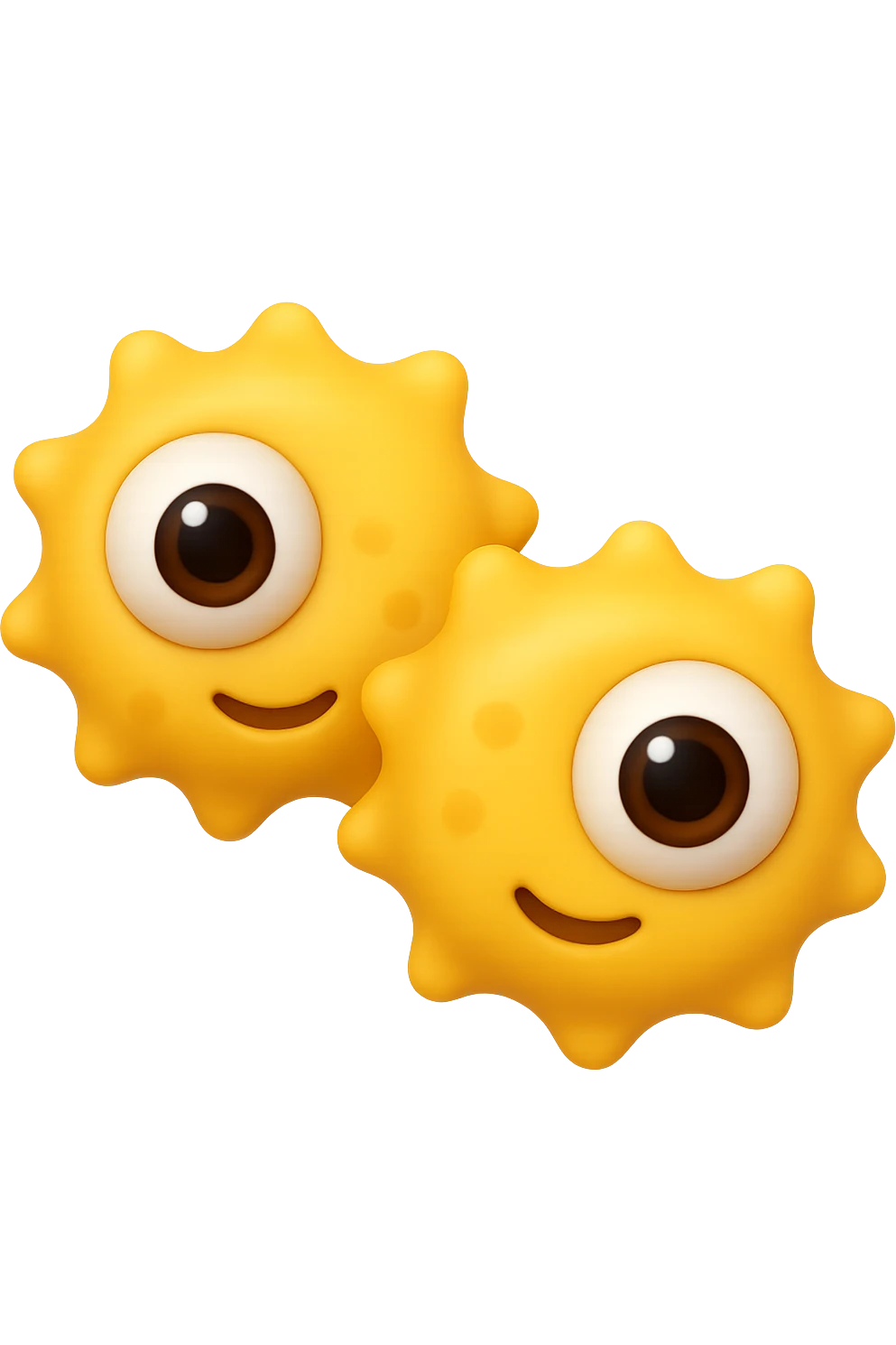 emoji con due cellule umane con occhi 3d emoji