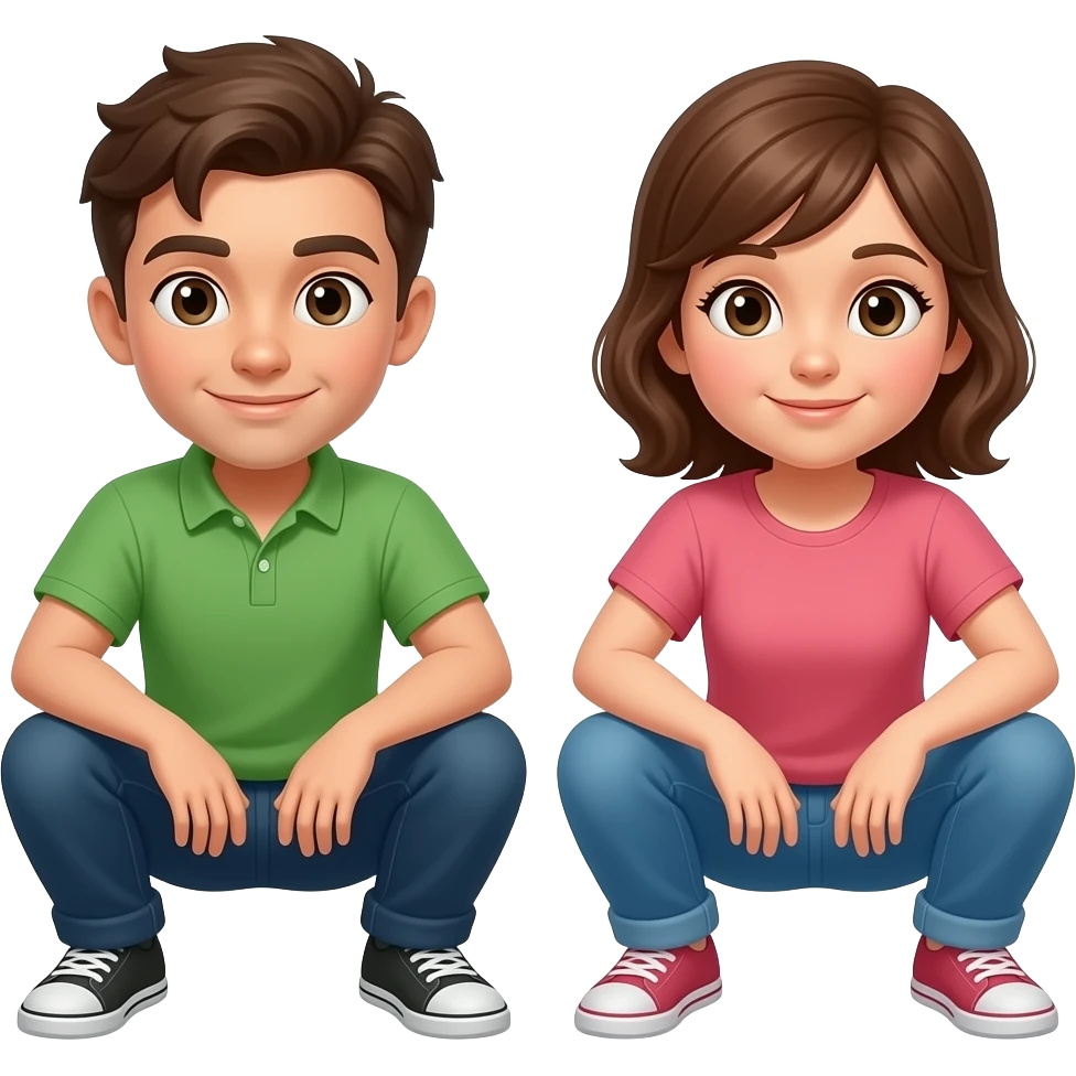 Squatting People emoji