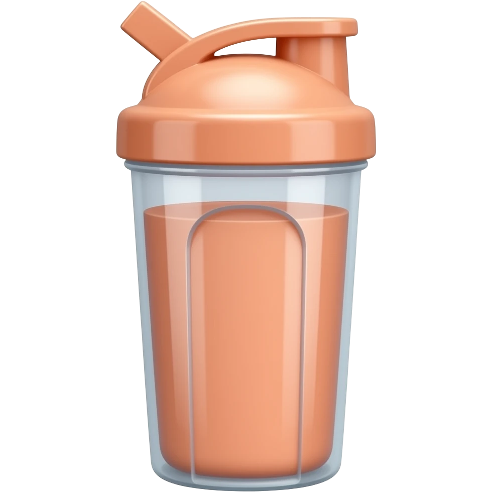 Peach-colored protein shake shaker emoji