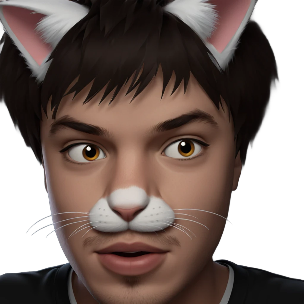 boy with cat ears portrait emoji