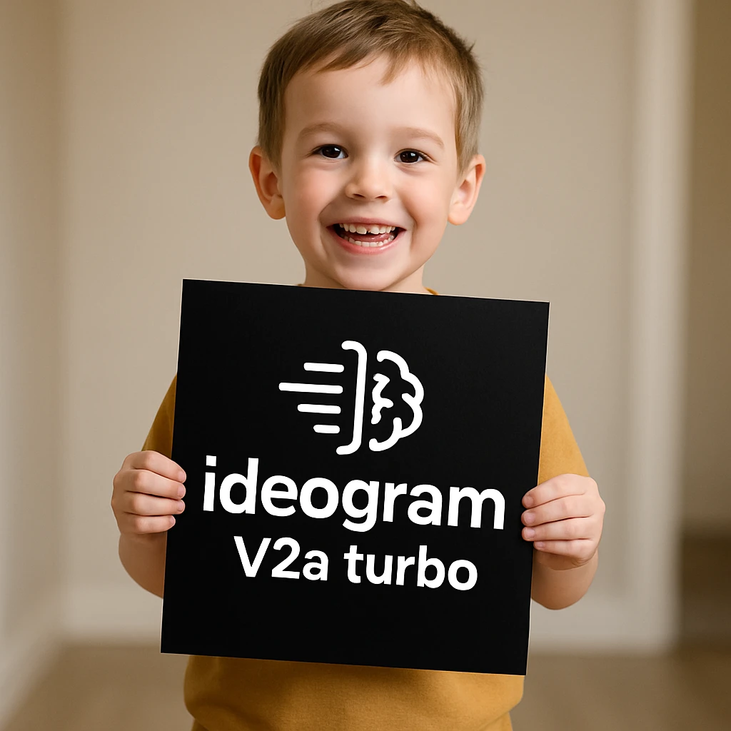make image of a child holding a poster of this image emoji