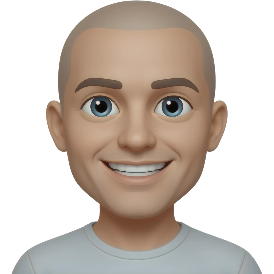 Just like this but paler skin and no lips, big toothy smile. emoji