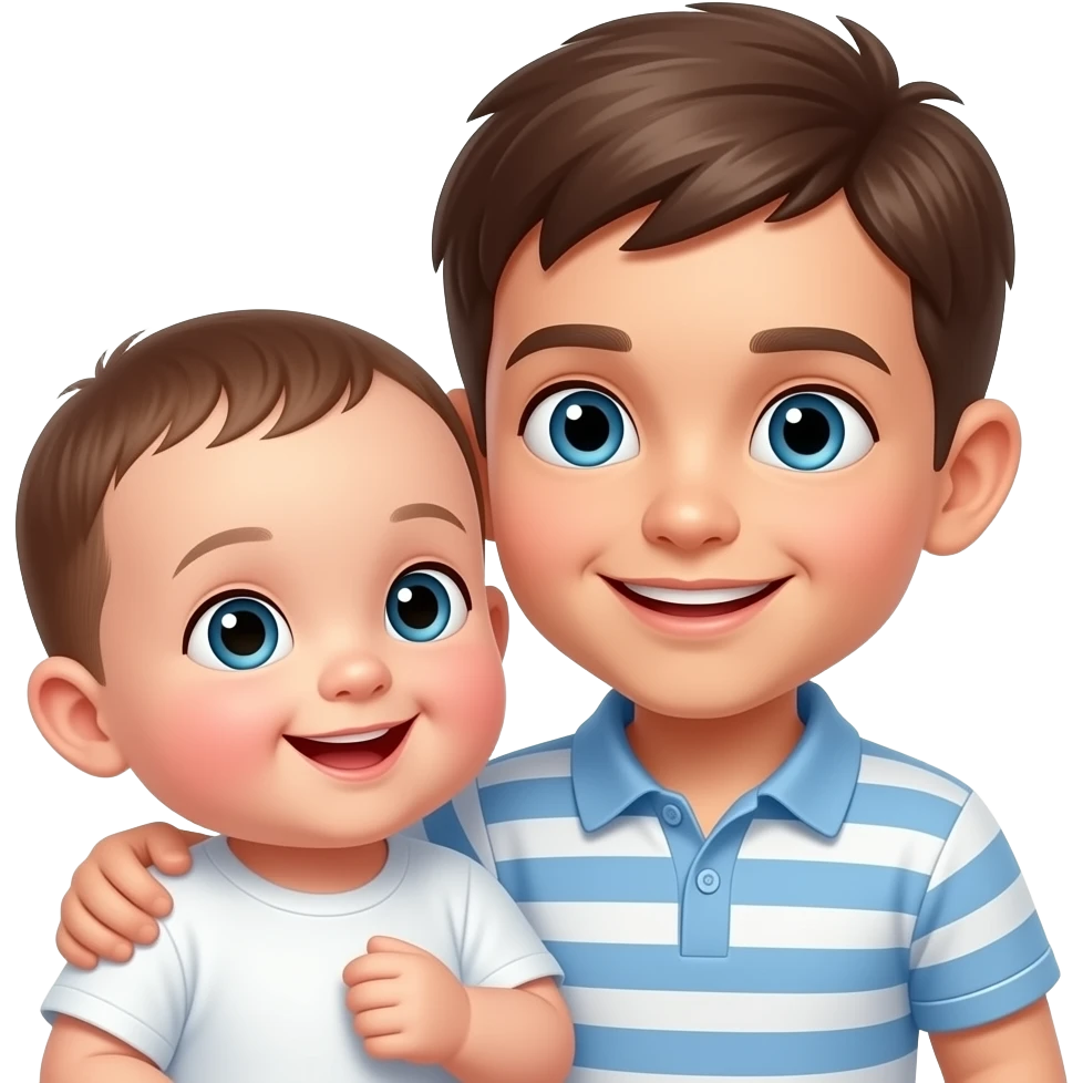 Baby + brother baby+love emoji