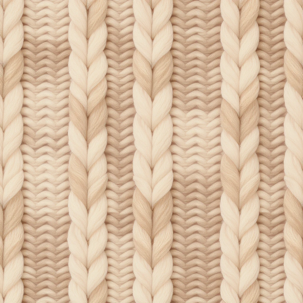 knitted sweater texture, seamless pattern, warm beige and cream tones, cozy autumn background, soft fabric style emoji