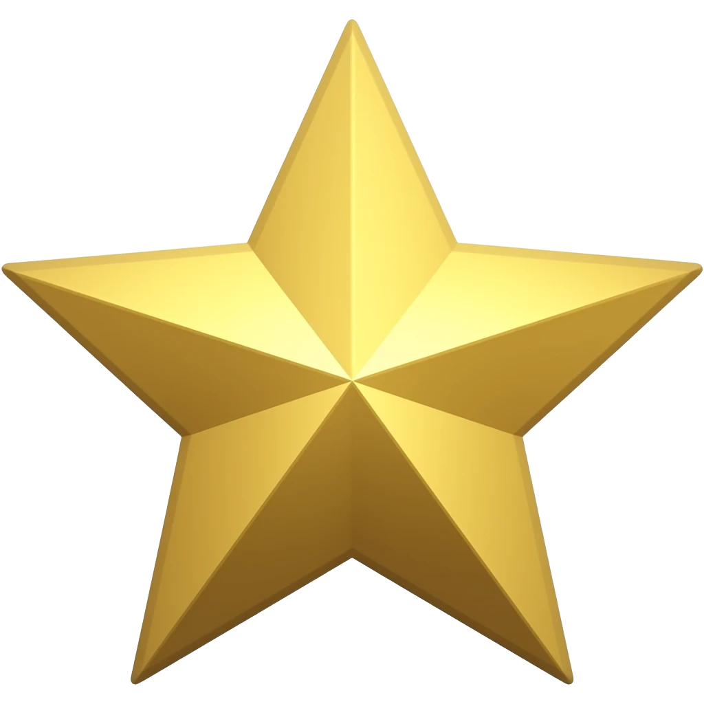 flat gold star emoji
