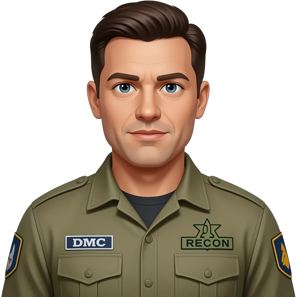 رجل ببدلة من فرقة الاستطلاع DMC emoji