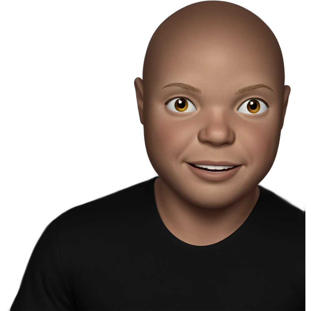 smiling bald boy portrait emoji