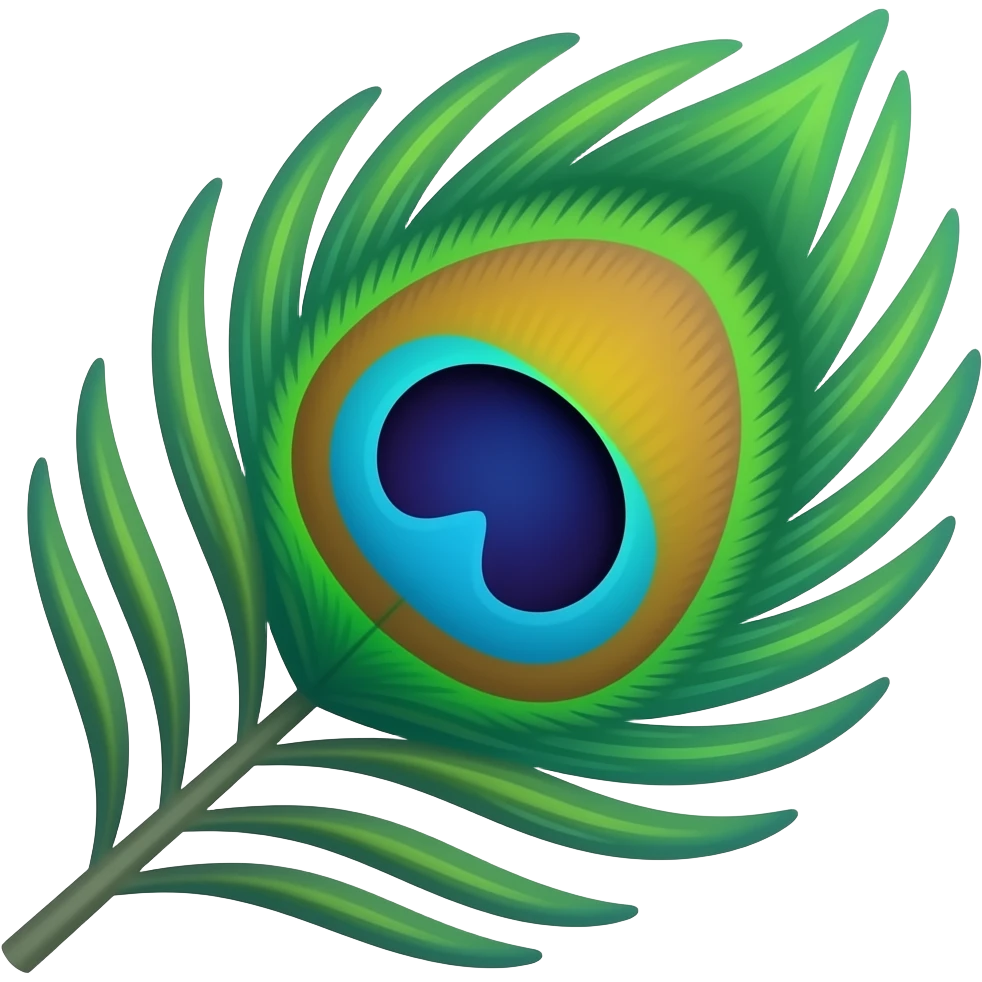 Peacock feather emoji