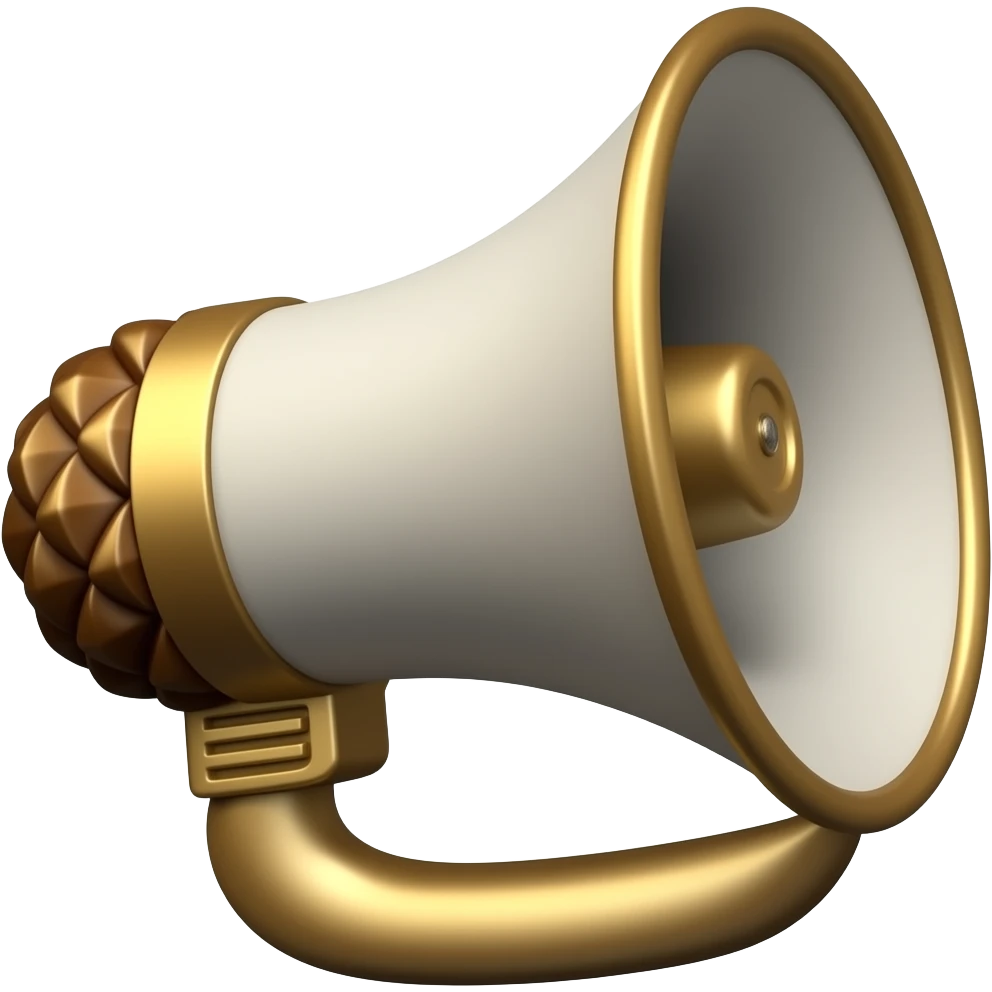 pinecone  megaphone emoji