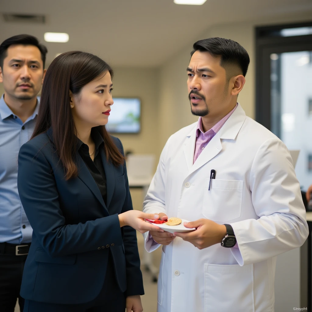 professional illustration of a client with posture problems receiving advice about insoles from a doctor, client looks perplexed, 2:3 aspect ratio emoji