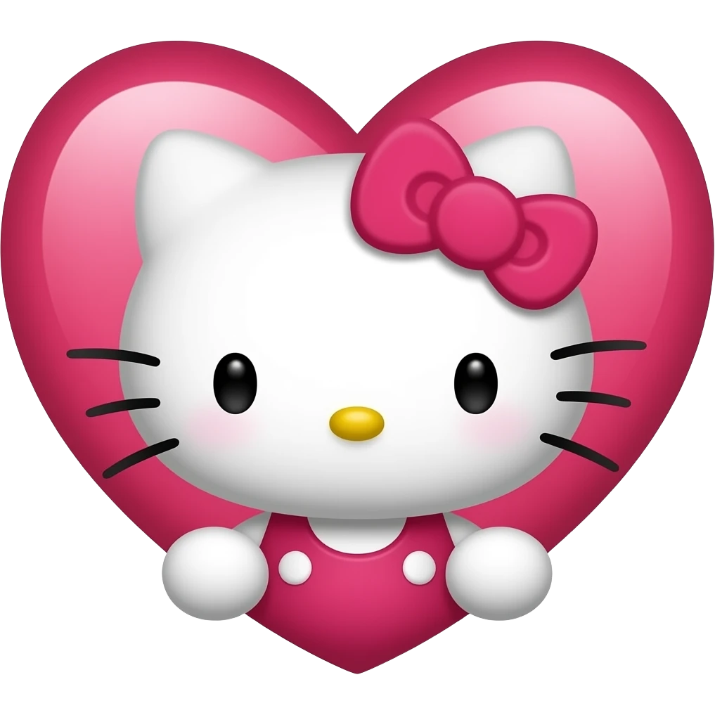 Hello kitty heart emoji