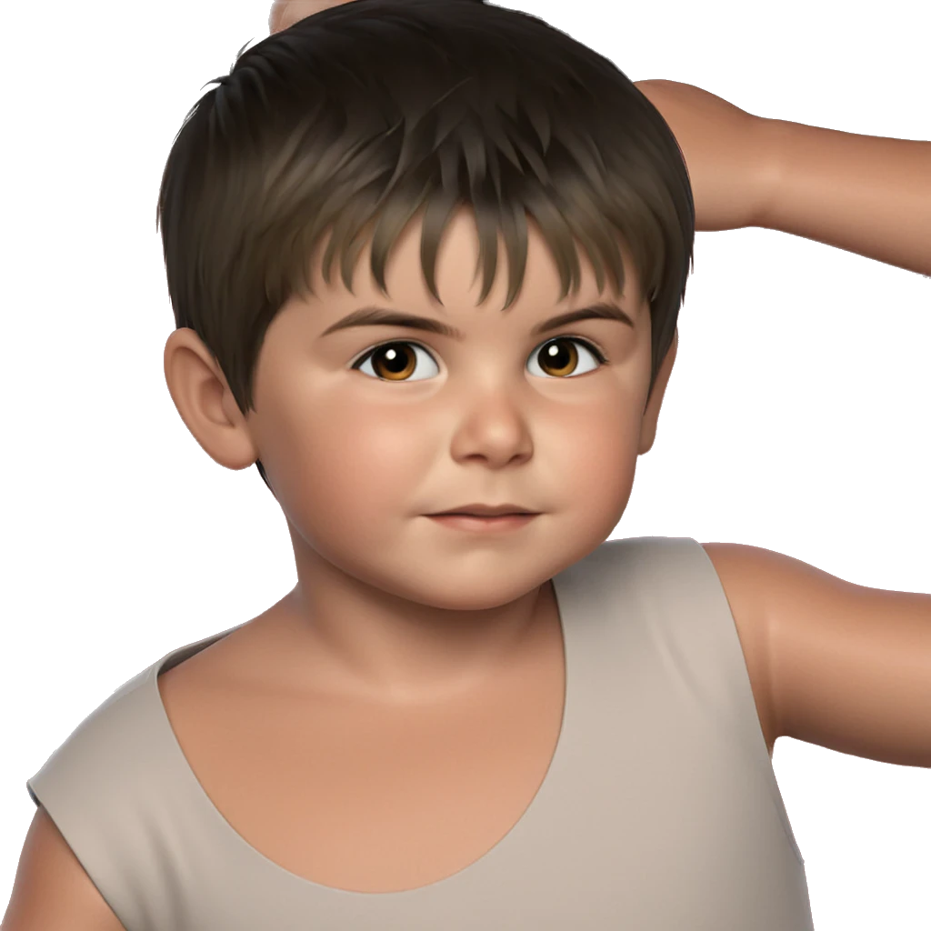 boy in black shirt portrait emoji