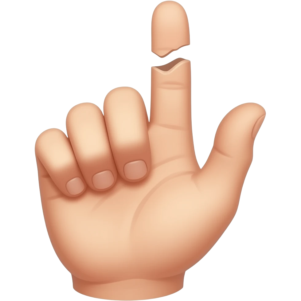 Broken finger emoji