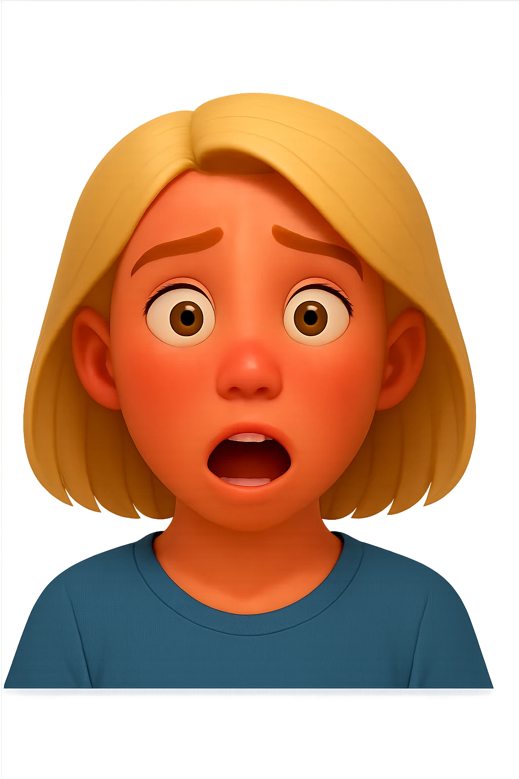 Remove the background so only her face is visible with a transparent background. Keep the mild sun-kissed look and the same style as the original image. emoji