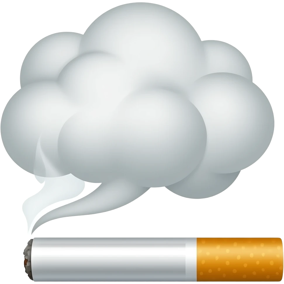generate a smoke cloud from a cigarette emoji
