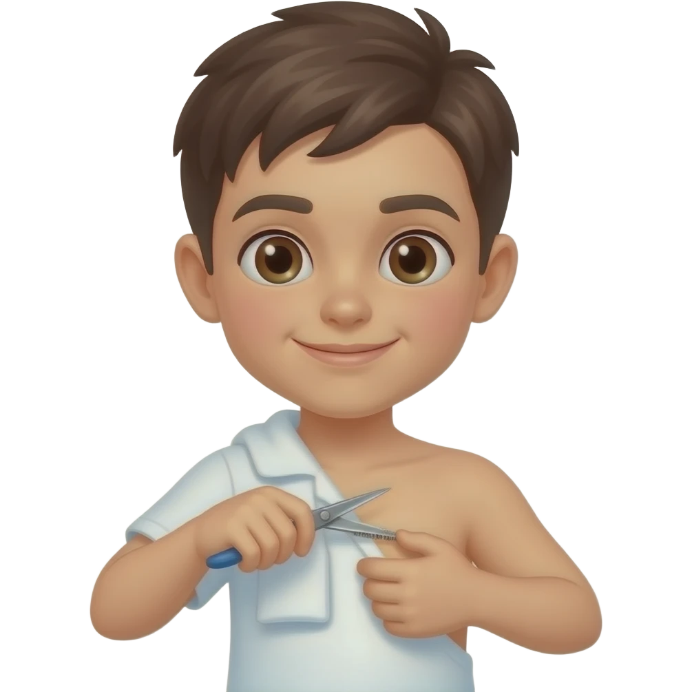 Boy body Diet while trimming body emoji