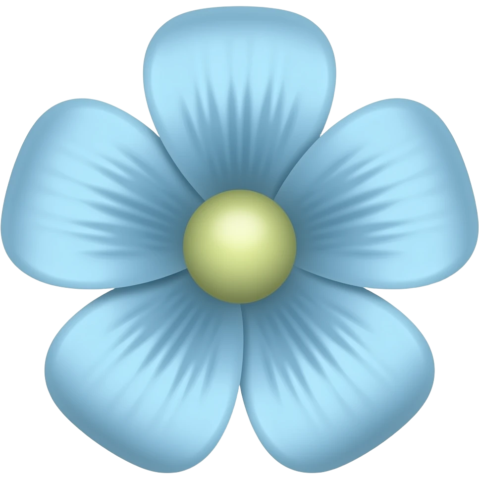 Light blue flower emoji